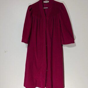 Vanity Fair Bathrobe Dressing Gown Fuchsia VINTAGE Size Small